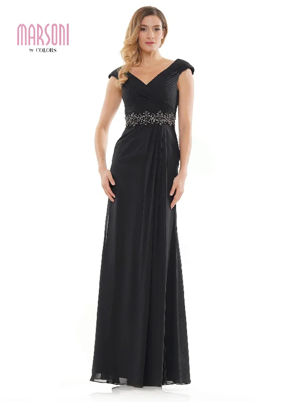 "Short dresses for women for a night out clubbing"Marsoni by Colors - M169 Ruched Wrap Cap Sleeve Gown "Short dresses for women for a night out clubbing"Marsoni by Colors - M169 Ruched Wrap Cap Sleeve Gown