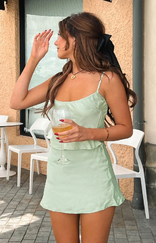 "Pleated dresses for women with a graceful movement"Milliana Sage Mini Skirt