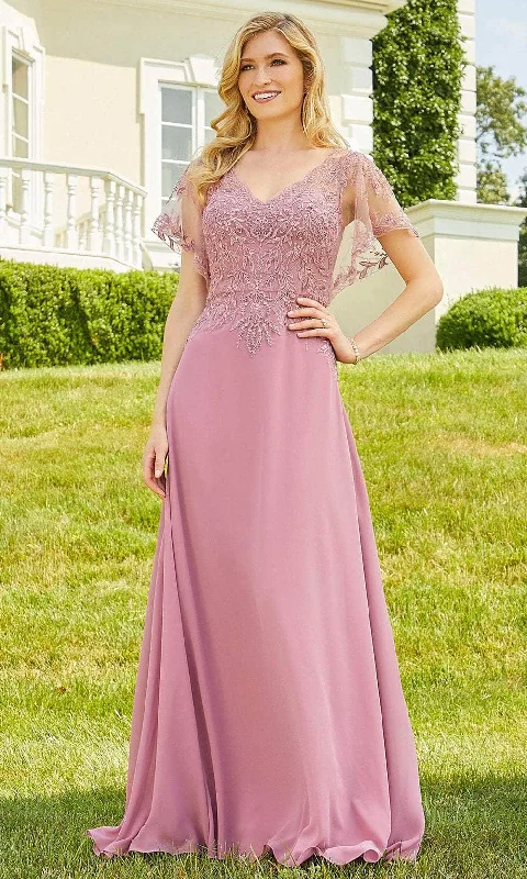 "Floral print dresses for women for a feminine look"Mori Lee 72517 - Flutter Illusion Sleeve A-Line Long Dress "Floral print dresses for women for a feminine look"Mori Lee 72517 - Flutter Illusion Sleeve A-Line Long Dress