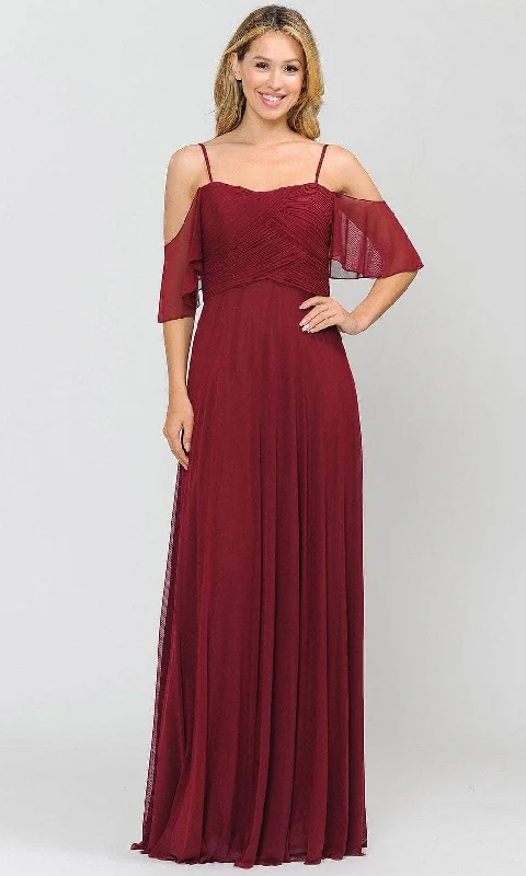 "Ruffled dresses for women for added femininity"Poly USA 8552 - Flutter Sleeves Flowy Formal Dress "Ruffled dresses for women for added femininity"Poly USA 8552 - Flutter Sleeves Flowy Formal Dress
