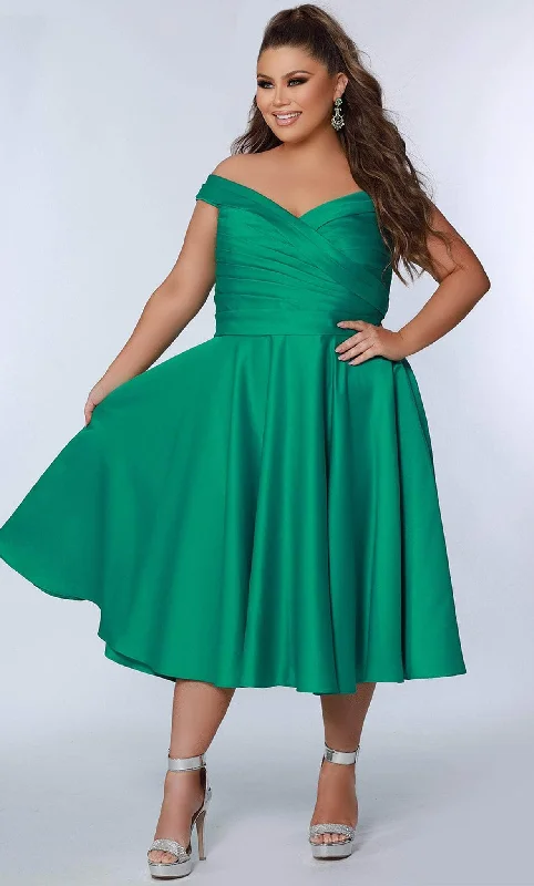 "Comfortable maternity dresses for pregnant women"Sydney's Closet CE2301 - Off Shoulder A-Line Cocktail Dress