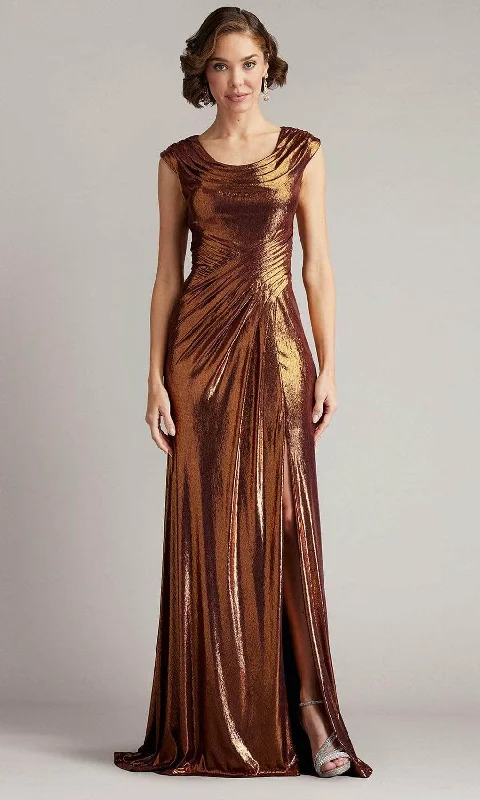 "VIP Sale: Extra 15% Off on Women's Dresses for Our Loyal Customers"Tadashi Shoji BSJ24459L - Scoop Neck Metallic Gown