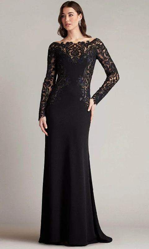 "Vintage - look women's dresses for a retro charm"Tadashi Shoji CGB24646L - Long Sleeve Embroidered Gown "Vintage - look women's dresses for a retro charm"Tadashi Shoji CGB24646L - Long Sleeve Embroidered Gown