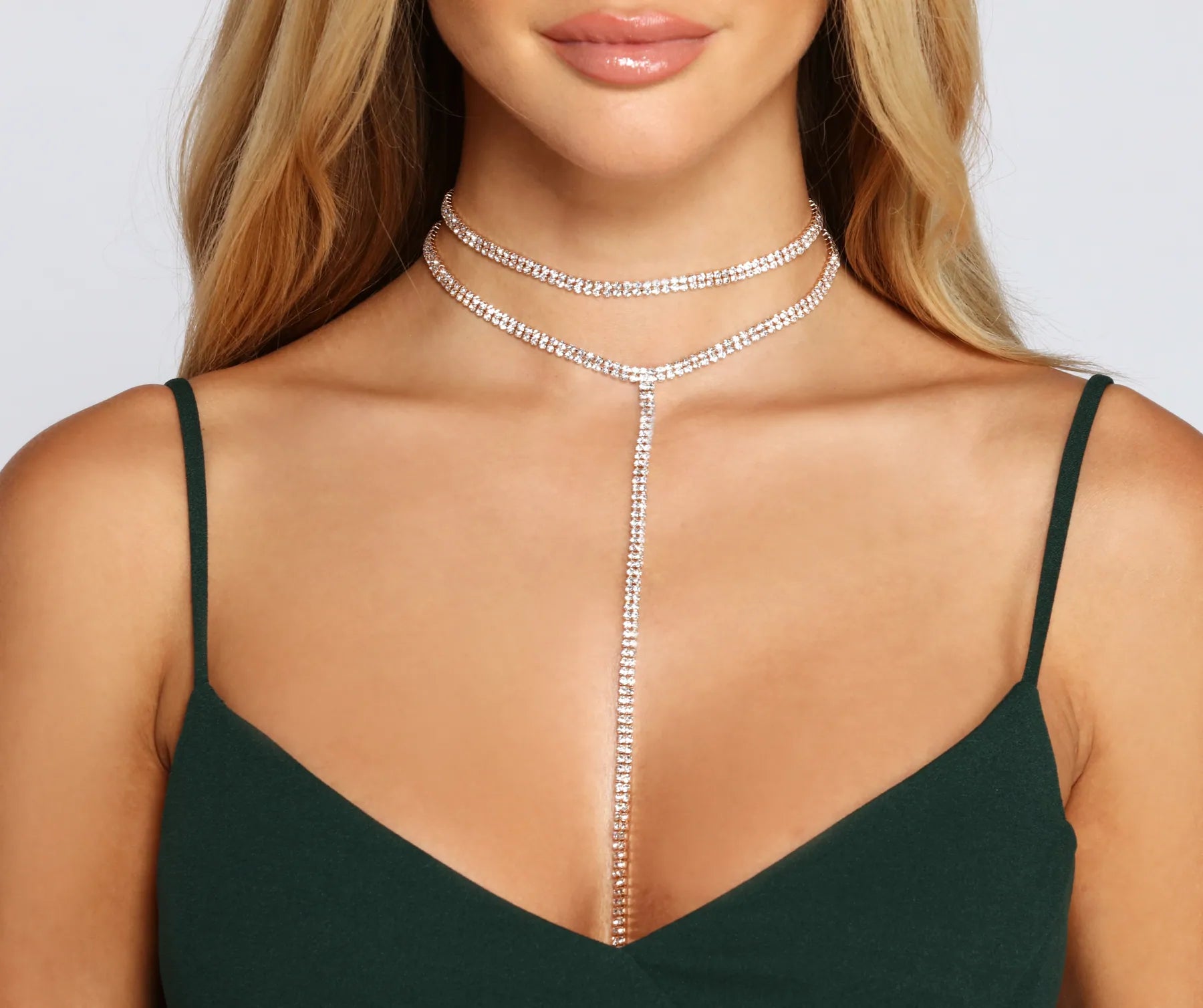 "Boho wedding dresses for women for a free - spirited vibe"The Glam Life Rhinestone Choker Set "Boho wedding dresses for women for a free - spirited vibe"The Glam Life Rhinestone Choker Set