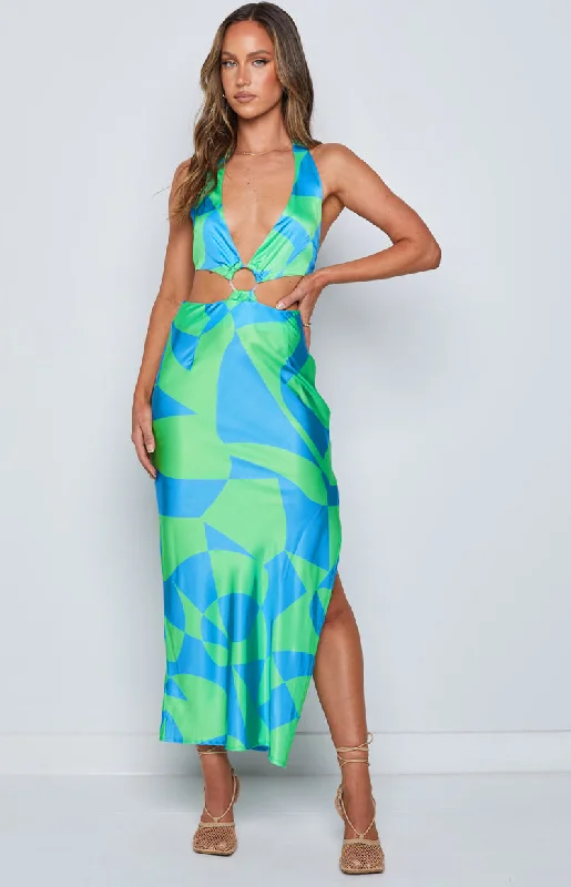 "Bundle and Save: Buy Multiple Women's Dresses and Get a Discount"Underwater Green Print Midi Dress "Bundle and Save: Buy Multiple Women's Dresses and Get a Discount"Underwater Green Print Midi Dress