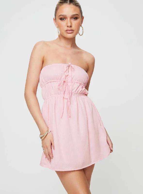 wrap style mini dressesBlooming Mini Dress Pink