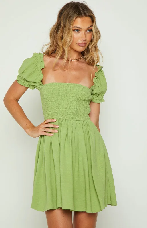 cocktail mini dressesKharis Green Mini Dress