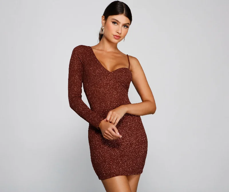 silk mini dressesOne Women Show Glitter Mini Dress
