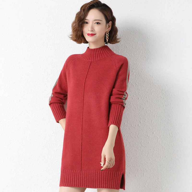 detachable sleeve mini dressesSmoky Mountain Sweater Dress - Red - FINAL SALE