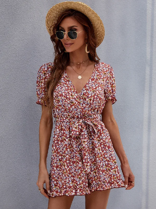 off shoulder mini dressesSnider Printed Button Down Babydoll Dress